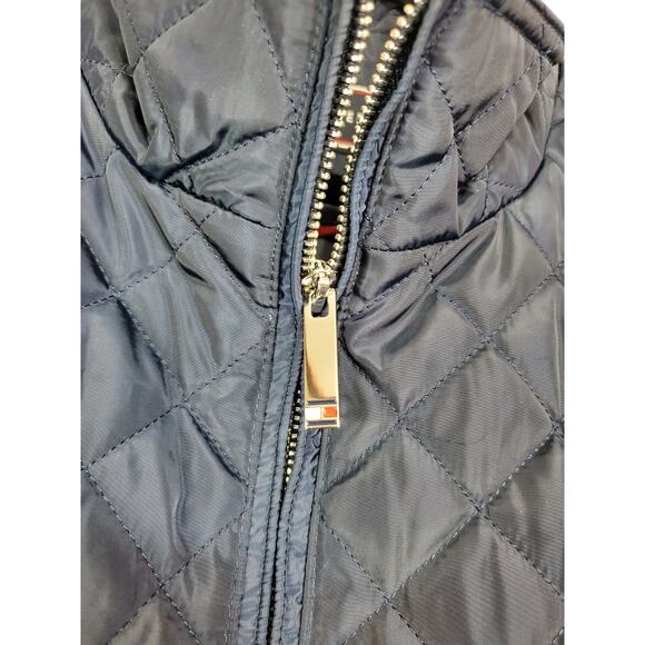 Tommy Hilfiger Jacket Womens XL Navy Blue Quilted Zip Classic Casual - Picture 4 of 11